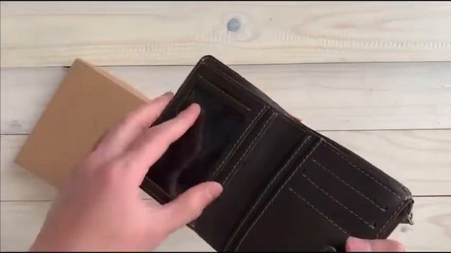 Мужской кожаный кошелек - vchn-pc-pv-brown смотреть онлайн