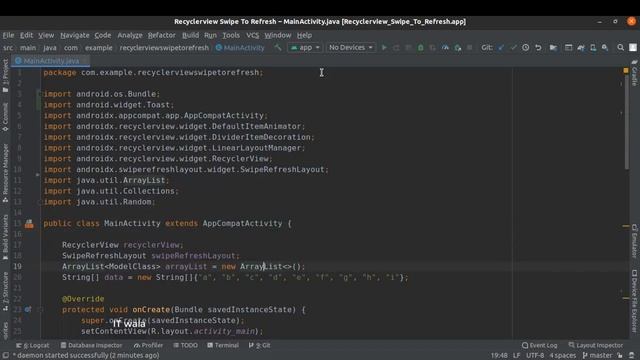 ANDROID - RECYCLERVIEW SWIPE TO REFRESH TUTORIAL IN JAVA смотреть онлайн