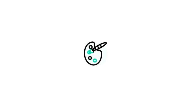Paint palette icon Lottie JSON animation смотреть онлайн