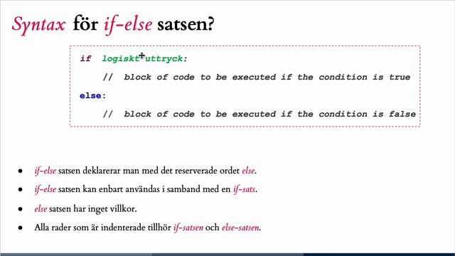 Python if, if-else, elif sats (Swedish/Svenska) смотреть онлайн