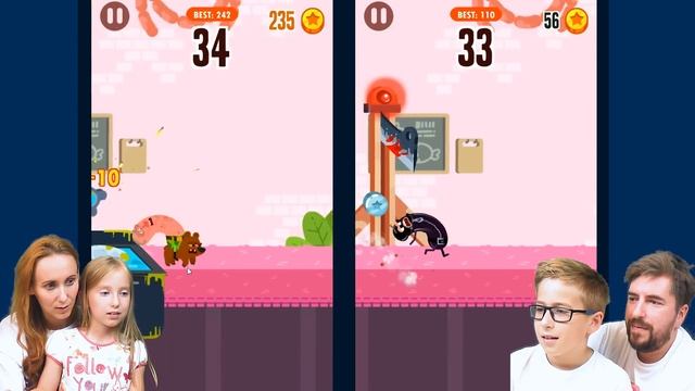 БЕГИ СОСИСКА ЧЕЛЛЕНДЖ смешная игра Run Sausage Run смотреть онлайн