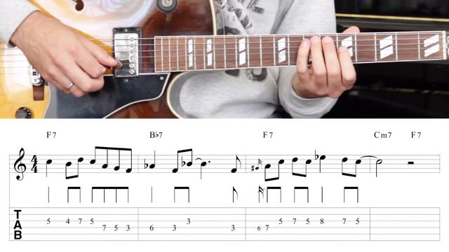 Blues Jazz In F - Improvisation #10 - Jazz Guitar Solo