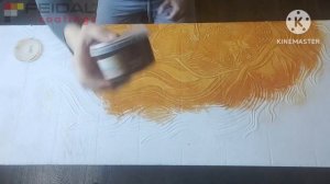 Модульная картина с помощью трафаретов и штукатурки! Делаем своими руками! Часть 1