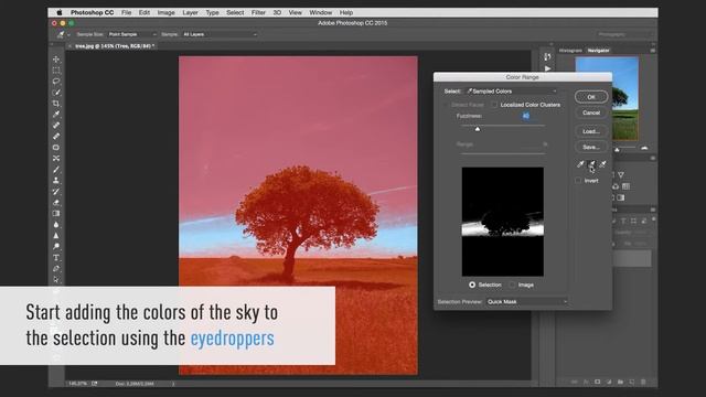 Photoshop Tutorial - Select complex objects using the Color Range Tool смотреть онлайн