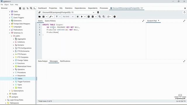 47. Creating a Discount Database and Coupon Table in PostgreSQL for Discount.API Microservice смотреть онлайн