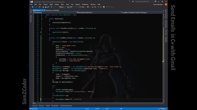 C# SMTP in Action : How to Send Email in C# using Gmail смотреть онлайн