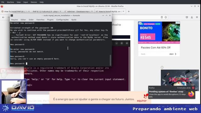 Começando a programar (2o passo) instalando php+mysql+apache+vscode+adminer no ubuntu смотреть онлайн