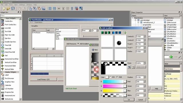 Gradient Visualization In Qt Designer