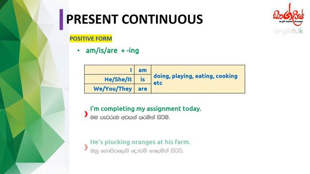 How to use Present Continuous? - Part 1 - English Grammar - singlish.lk смотреть онлайн