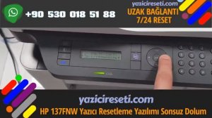 HP 137FNW Yazıcı Reset