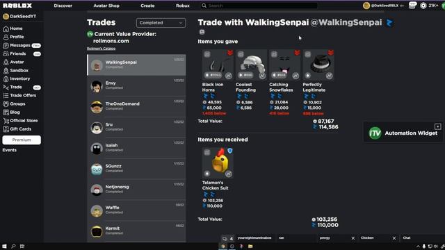 I GOT A 110K VALUE LIMITED! (Telamons chicken suit) смотреть онлайн