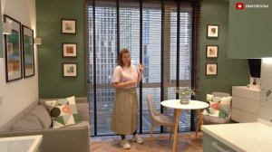 Нестандартная планировка на 26м². Кровать в нише. Проходная кухня.