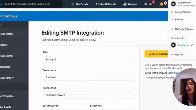 How to Authenticate your Sendgrid SMTP API Keys & Connect with ClickFunnels 2023 Tutorial-JuneLow.c смотреть онлайн