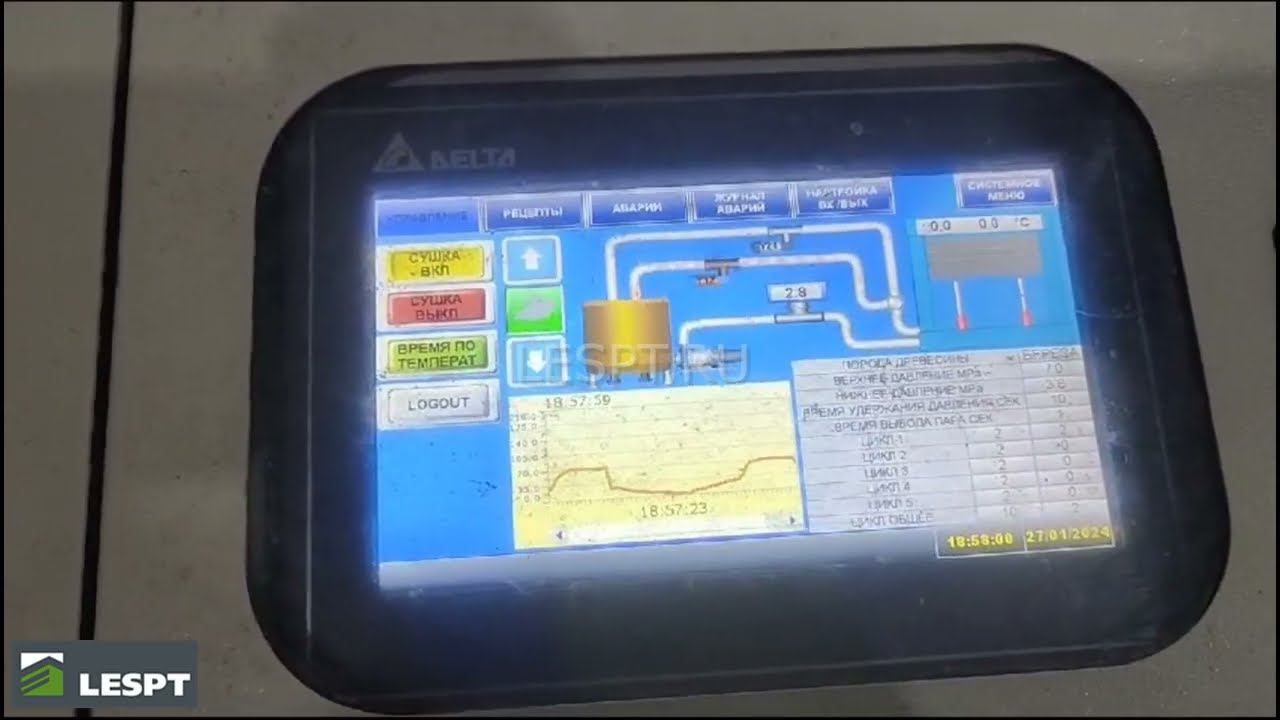 Пресс дыхательный для сушки шпона