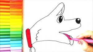 Простой рисунок собаки - Как нарисовать милую собаку очень легко