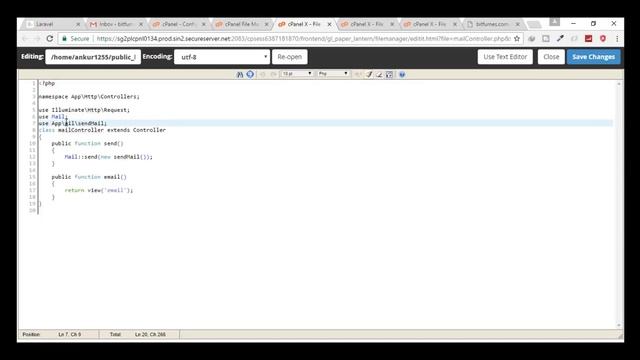 Laravel 5.4 Tutorial | Email From Server (Godaddy) #3 | Part 27 | Bitfumes смотреть онлайн
