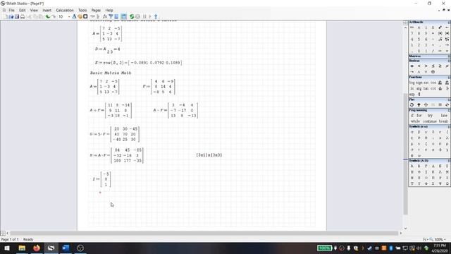 Smath Lecture 5 - Matrices and Vectors смотреть онлайн