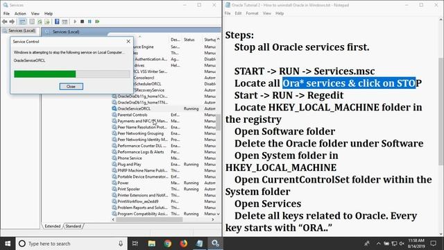 Oracle DBA Tutorial 13 - How to uninstall Oracle in Windows смотреть онлайн