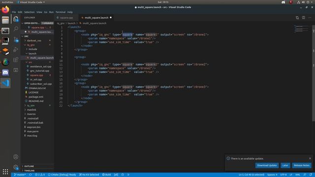 22 Drone Swarm Using Ardupilot And MAVROS