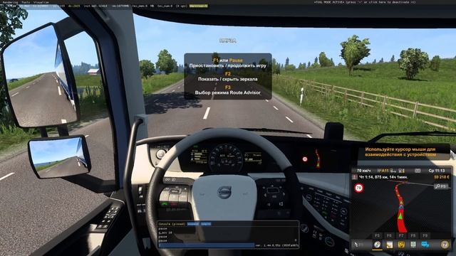 ETS2 v.1.44.x (Open-Beta) Настройки GamePlay + тест игры (FPS + фризы) смотреть онлайн