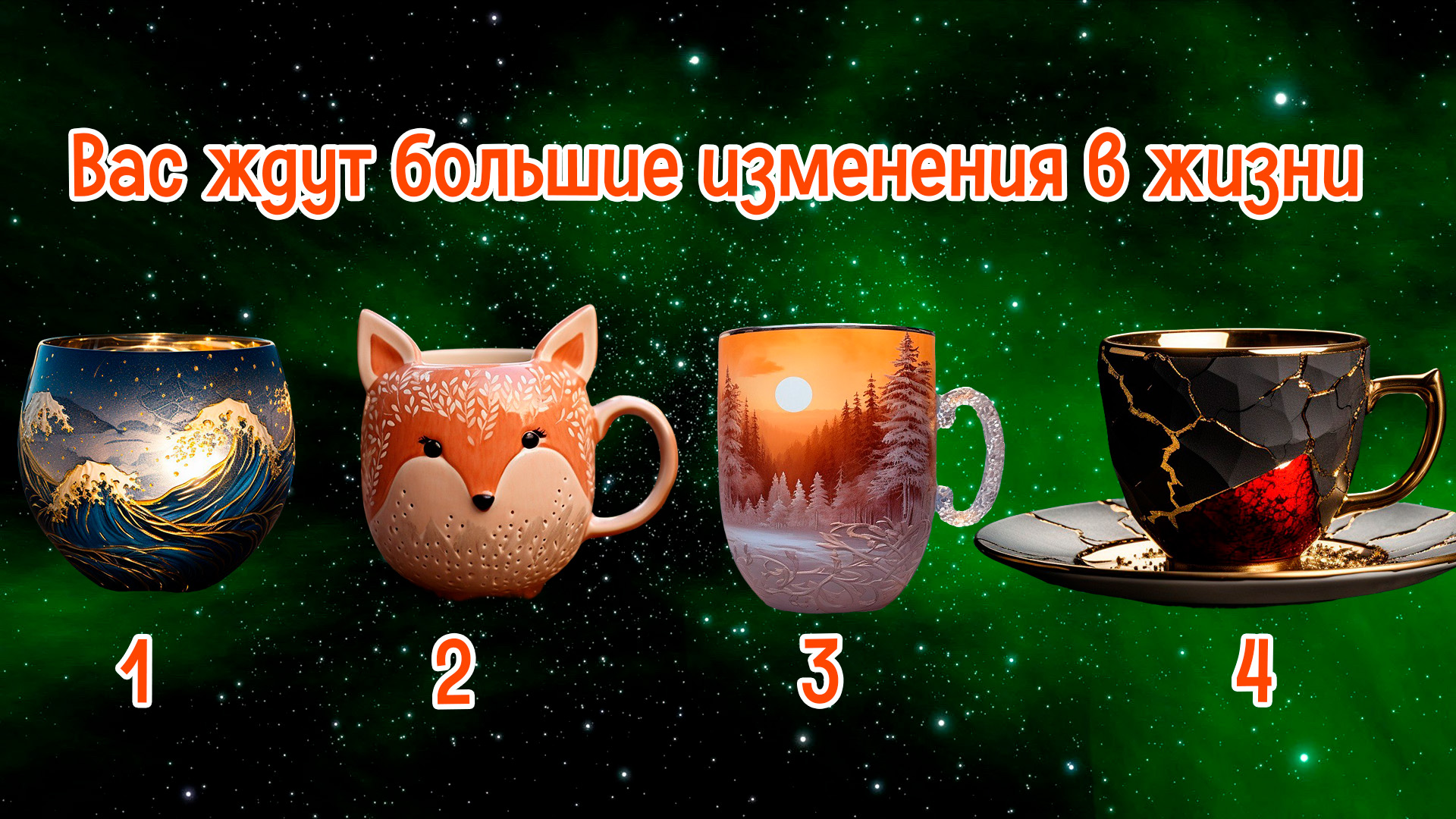 Тест. Вас ждут большие изменения в жизни. Будет большая поддержка Высших Сил. Выберите кружку. смотреть онлайн