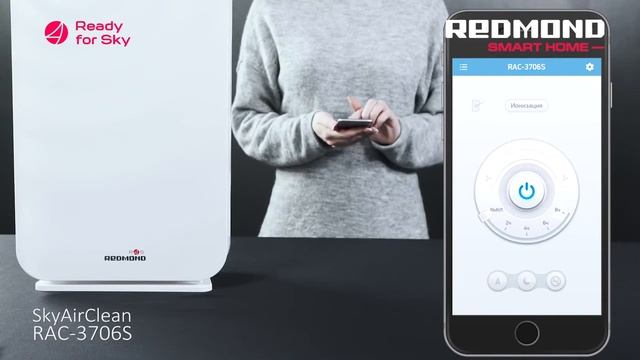 Как подключить умный очиститель воздуха REDMOND SkyAirClean 3706S к приложению Ready for Sky_ смотреть онлайн