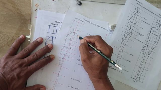 Dibujando proporciones del figurín masculino de perfil смотреть онлайн