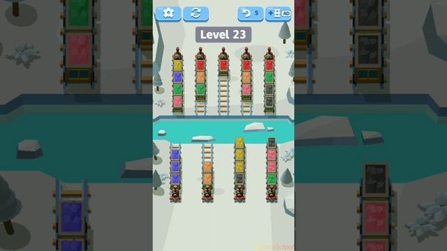 Train Sort Puzzle Game - Test Your IQ Level - Android Gameplay #4 смотреть онлайн