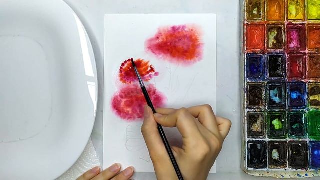 Рисунок на 9 мая. Как нарисовать гвоздику и георгиевскую ленту акварелью. Акварель для начинающих смотреть онлайн