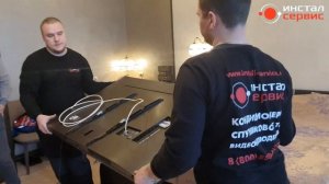 Монтаж телевизора на стену (65 дюймов)