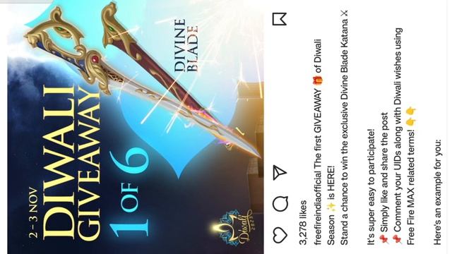 HOW TO GET DIVINE BLADE KATANA DIWALI GIVEAWAY NEW EVENT FREE FIRE TODAY|| FREE FIRE NEW EVENT смотреть онлайн