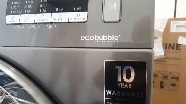 Unboxing Samsung washing machine/masina de spalat rufe eco bubble WW80R421HFX/LE slim, 8kg A+++ смотреть онлайн