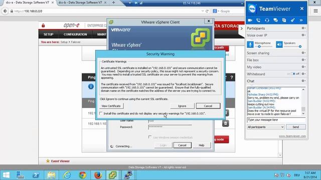 Open-E DSS V7 Active-Active HA-Cluster with VMware ESXi 5.5 смотреть онлайн