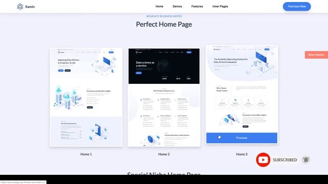 Xamin - Data Science amp Analytics WordPress Theme смотреть онлайн