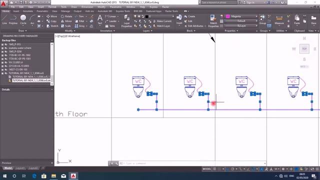 MEP (PLUMBING) WATER SUPPLY SCHEMATIC DIAGRAM IN AUTOCAD. Plumbing Water Engineering Design. смотреть онлайн