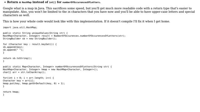 Program to find unique chars in a String (and also to find number of occurences of chars in a... смотреть онлайн