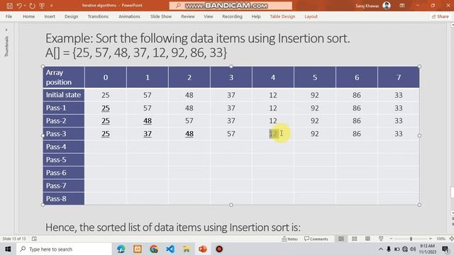 Insertion Sort Algorithm : How to sort data using Insertion sort in DAA смотреть онлайн