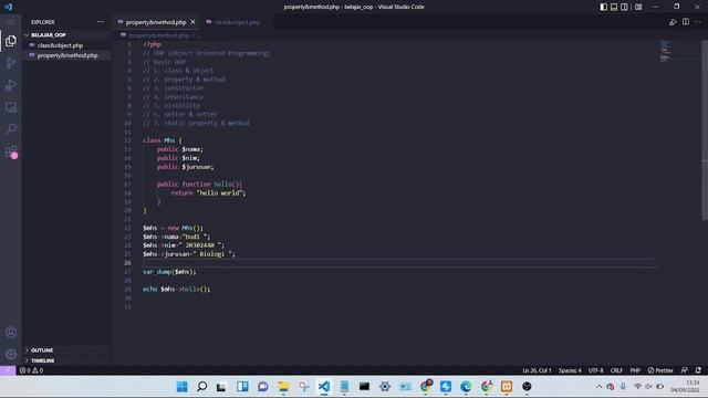 Property & Method OOP Pada PHP смотреть онлайн