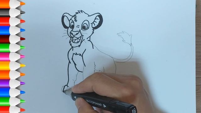 How To Draw A Simba | Как нарисовать симбу | Simba Qanday Chiziladi