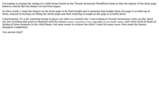 Wordpress: Change style of Twenty Seventeen child theme смотреть онлайн
