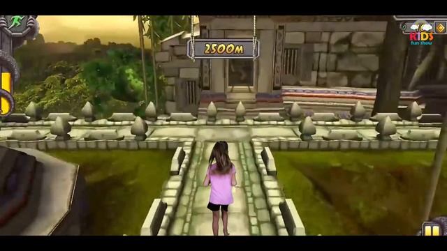 Temple Run 2 in Real Life| Monkey Monster Chase| Kid Parody смотреть онлайн