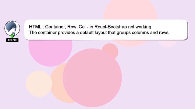 HTML : Container, Row, Col - in React-Bootstrap not working смотреть онлайн