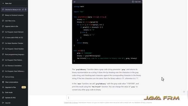 How to convert gray code to binary in Golang 1.20 смотреть онлайн