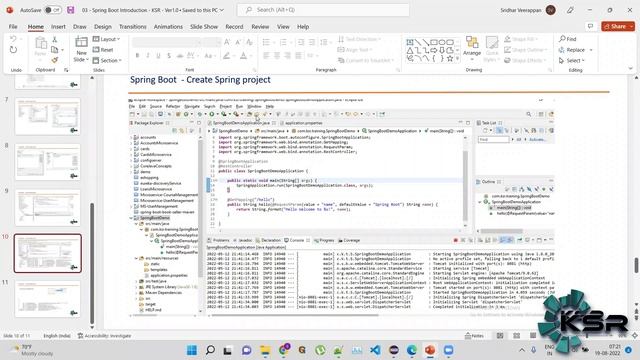 Getting Started with Spring Boot Application | Full Stack Java Developer Course | KSR Datavizon смотреть онлайн