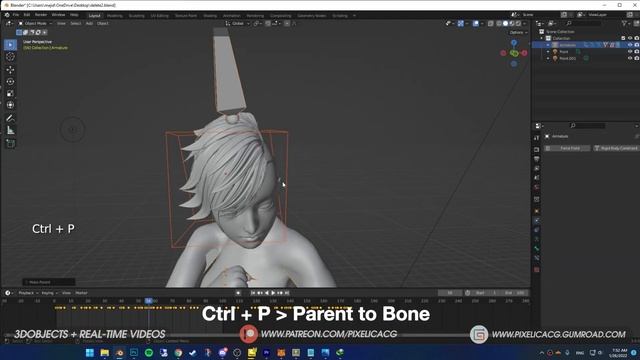 How to Animate Stylized Hair Using Soft Body Physics in Blender in 2 Minutes смотреть онлайн