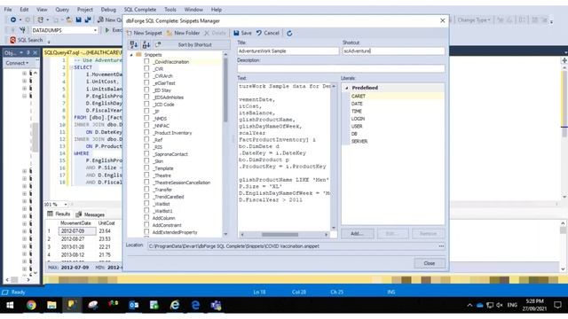 How to use code Snippet in SSMS смотреть онлайн