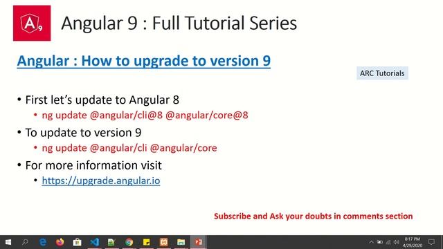Angular 9 Tutorial For Beginners #2 - How to upgrade to angular version 9 смотреть онлайн