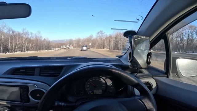 Перегон Владивосток-Тюмень Toyota vitz Зима день 1.2 смотреть онлайн