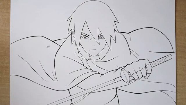How to Draw Sasuke Uchiha - Boruto: Naruto Next Generations | Step by Step Tutorial смотреть онлайн