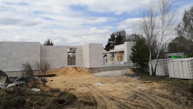 11 рядов кладки газобетонных блоков